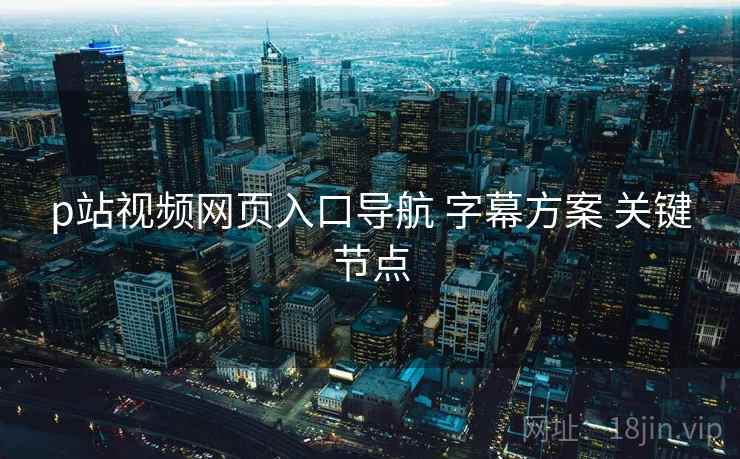 p站视频网页入口导航 字幕方案 关键节点