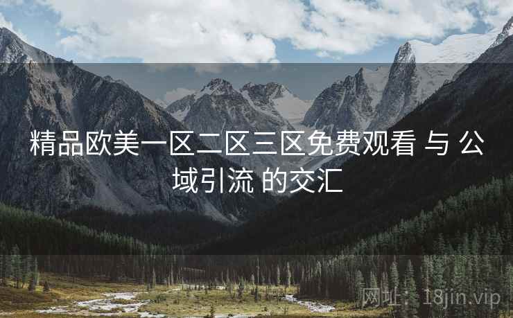 精品欧美一区二区三区免费观看 与 公域引流 的交汇