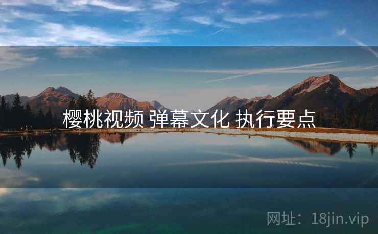 樱桃视频 弹幕文化 执行要点