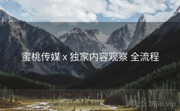 蜜桃传媒 x 独家内容观察 全流程