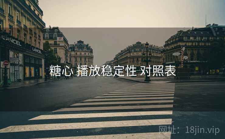 糖心 播放稳定性 对照表