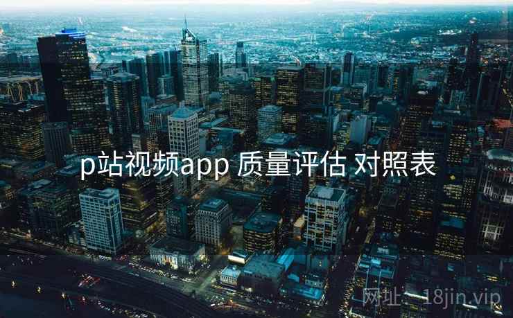 p站视频app 质量评估 对照表