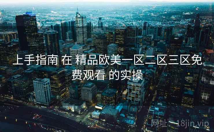 上手指南 在 精品欧美一区二区三区免费观看 的实操