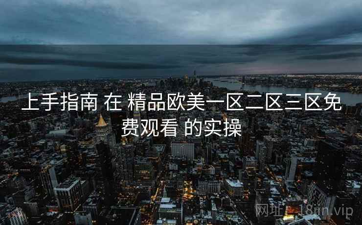 上手指南 在 精品欧美一区二区三区免费观看 的实操