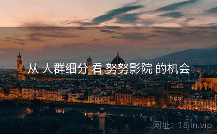 从 人群细分 看 努努影院 的机会