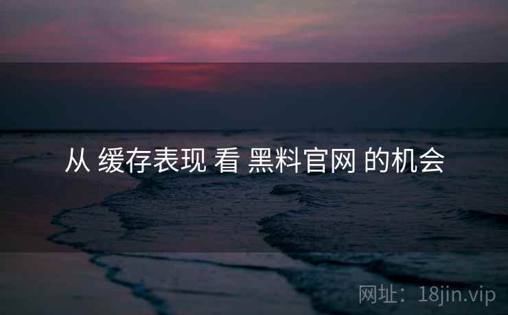 从 缓存表现 看 黑料官网 的机会